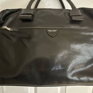 Marc Jacobs Black Leather Duffel Bag